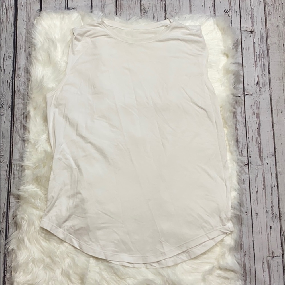 Men’s Lululemon White Muscle Tee sz L